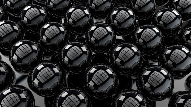 Shiny black balls grid op free wallpaper for desktop - medium preview image