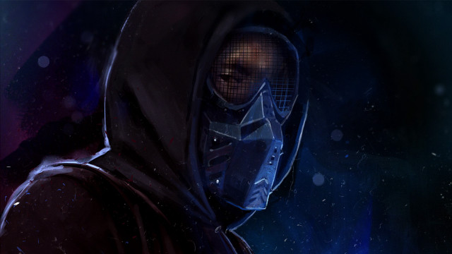Cyberpunk man hoodie mask astronaut free wallpaper for desktop - medium preview image