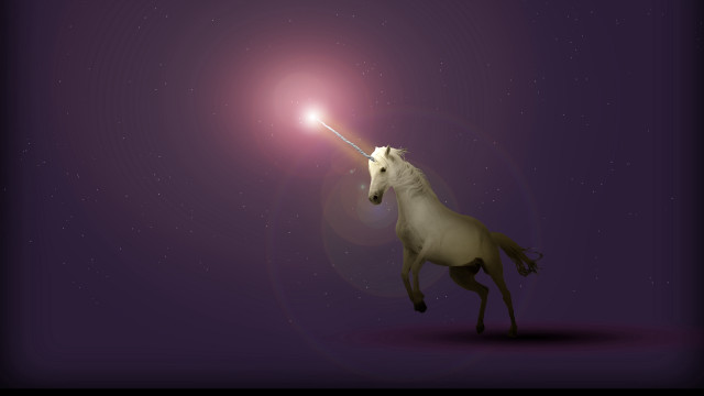 Unicorn light star night magic free wallpaper for desktop - medium preview image