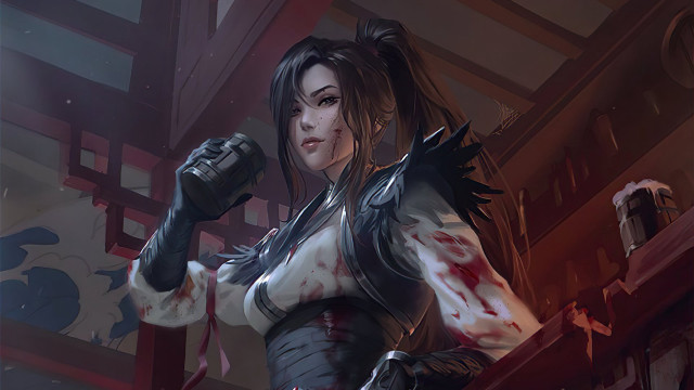 Blood glove woman darkroom redlight free wallpaper for desktop - medium preview image