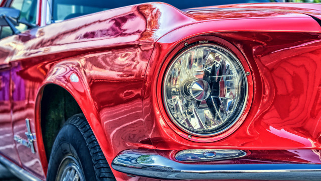 Red car chrome rim brendfasching free wallpaper for desktop - medium preview image