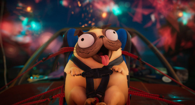 Cartoon character red rope fireworks free wallpaper for desktop - medium preview image