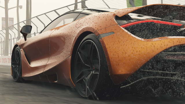 Ai mitsu car wet road free wallpaper for desktop - medium preview image