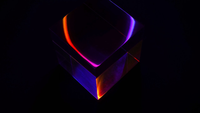 Purple red hologram volumetric light free wallpaper for desktop - medium preview image