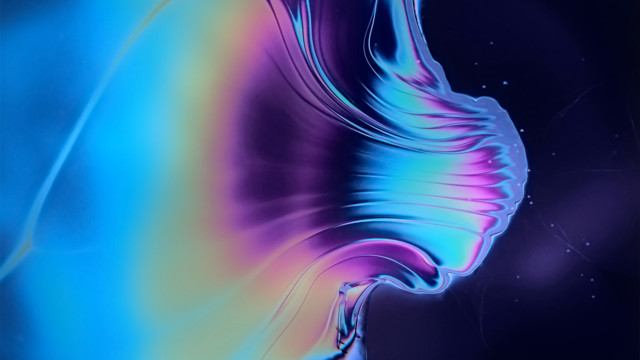 Colorful abstract liquid wave blue free wallpaper for desktop - medium preview image