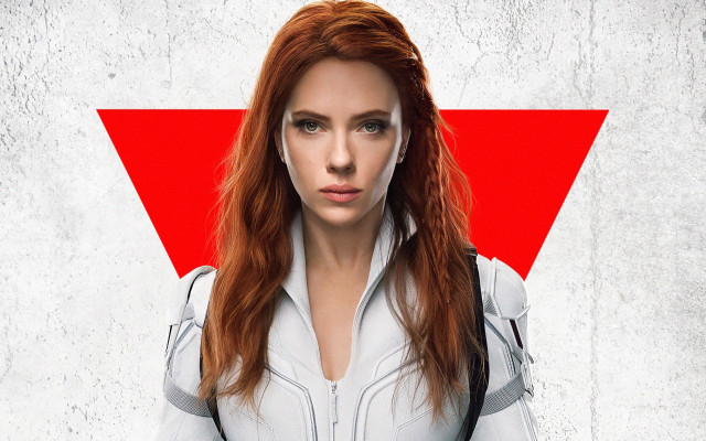 Redhair woman white shirt triangle free wallpaper for desktop - medium preview image