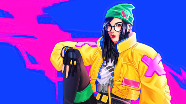 Woman yellow jacket green hat free wallpaper for desktop - medium preview image