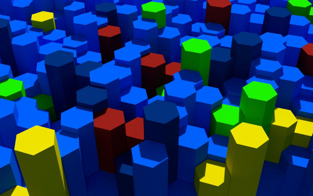 Colorful blocks room red green free wallpaper for desktop - medium preview image