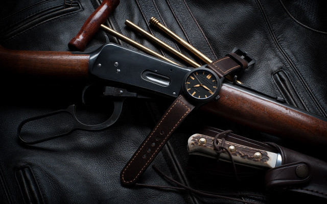 Gun knife lighter leather jacket free wallpaper for desktop - medium preview image