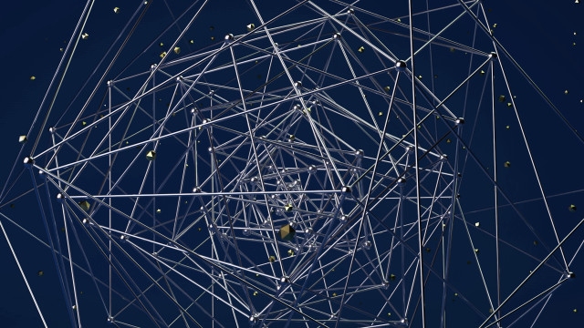 Wireframe buckminster fuller fence night free wallpaper for desktop - medium preview image