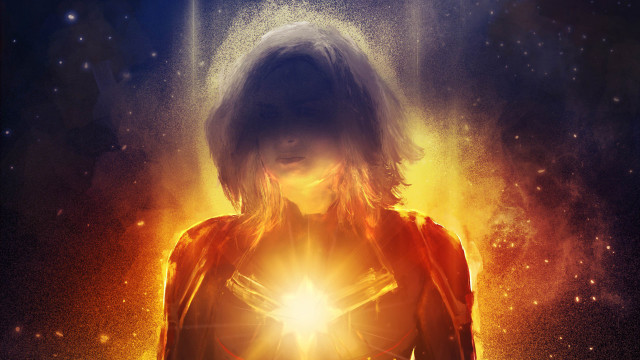 Woman glowing fireball star night free wallpaper for desktop - medium preview image