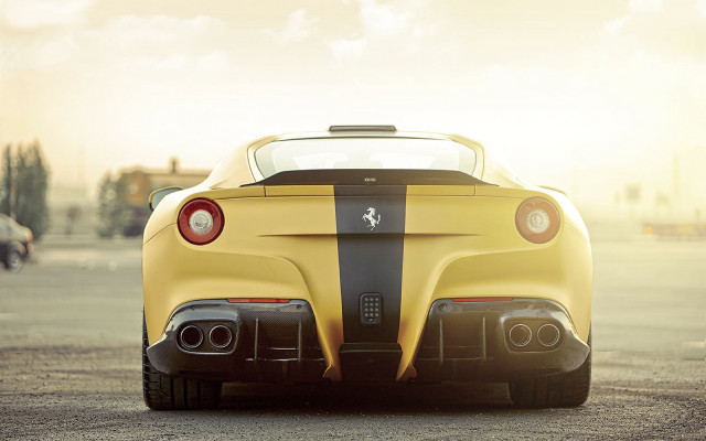 Yellow sports car parking lot #23 free wallpaper for desktop - medium preview image