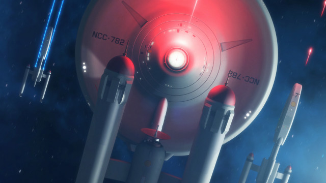 Futuristic space station rockets stars free wallpaper for desktop - medium preview image