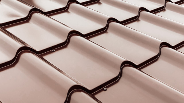 Metal roof brown tint wavy free wallpaper for desktop - medium preview image