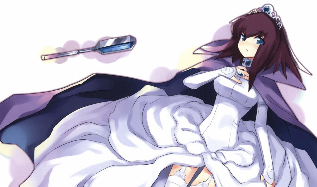 Woman white dress sword background free wallpaper for desktop - medium preview image