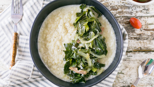 Bowl rice greens meat table free wallpaper for desktop - medium preview image