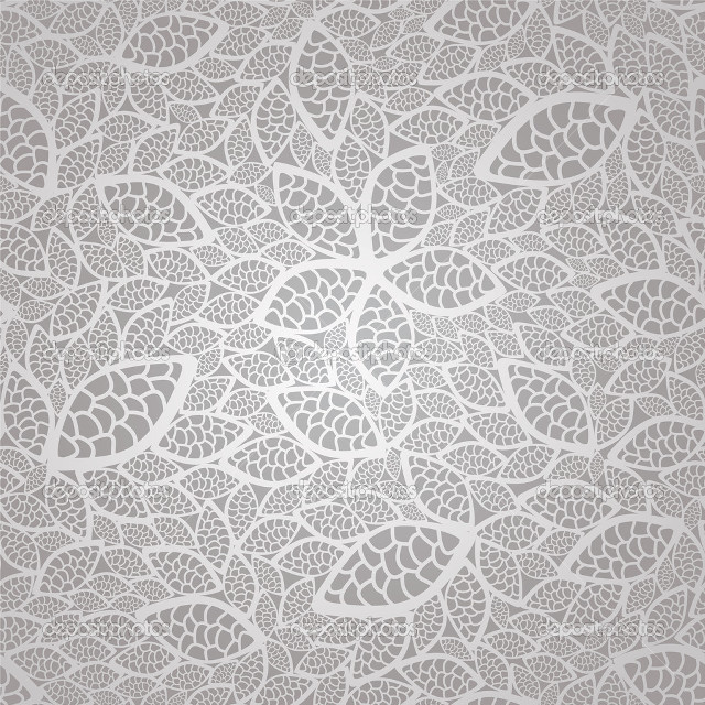 White leaves pattern gray outline free wallpaper for tablet - medium preview image