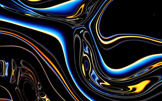 Black background blue yellow swirls free wallpaper for desktop - medium preview image