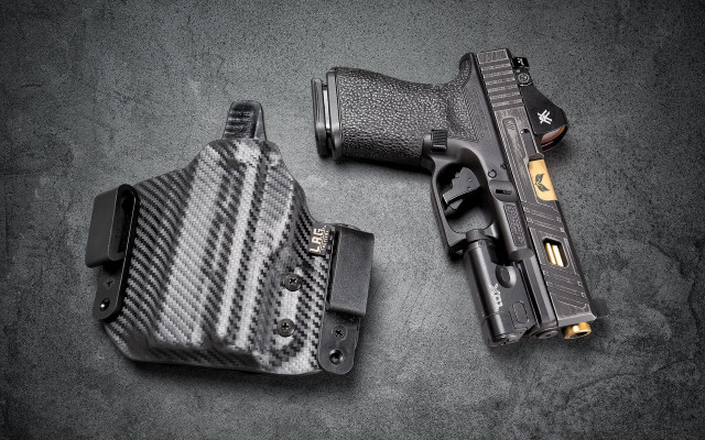 Gun holster table top precisionism free wallpaper for desktop - medium preview image