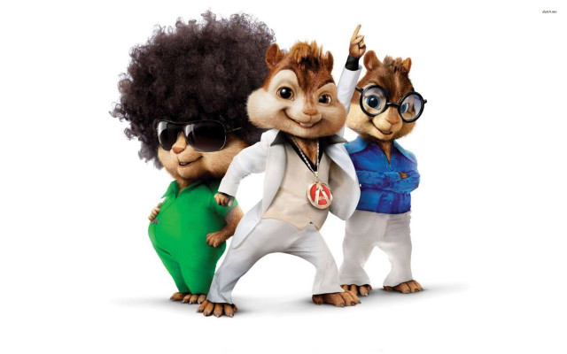 Chipmunks cartoon character pose white free wallpaper for desktop - medium preview image