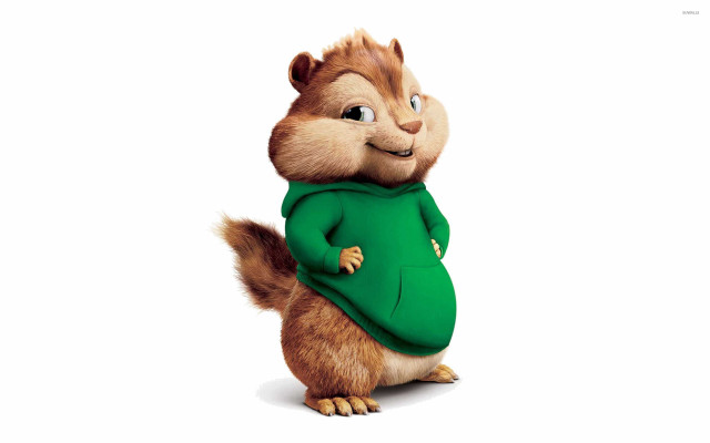 Cartoon chipmunk surprised green shirt free wallpaper for desktop - medium preview image