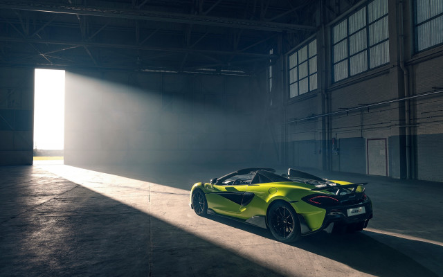 Yellow sports car garage light #2 free wallpaper for desktop - medium preview image