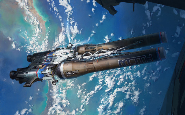 Space station earth ocean planet free wallpaper for desktop - medium preview image