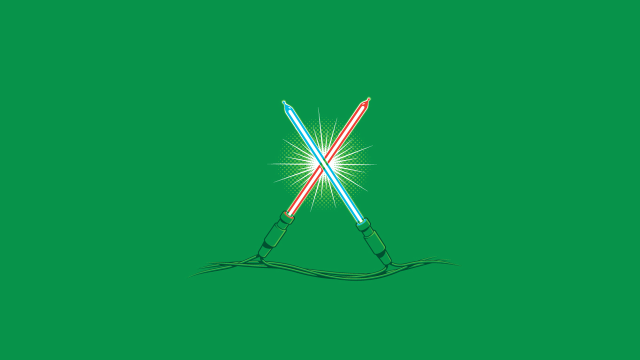 Lightsabers water green background green free wallpaper for desktop - medium preview image