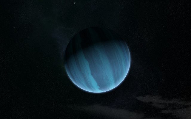 Blue planet starry sky moonlight free wallpaper for desktop - medium preview image