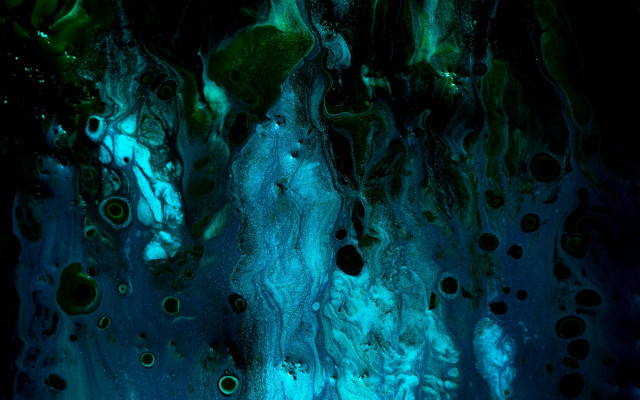 Blue green liquid bubbles abstract free wallpaper for desktop - medium preview image