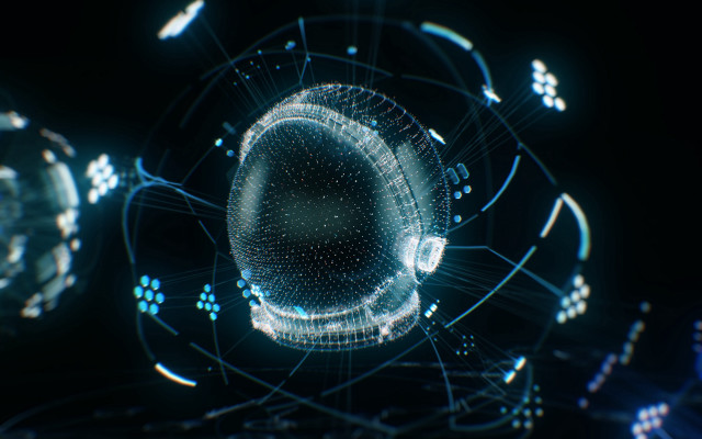 Human head chip blue black free wallpaper for desktop - medium preview image