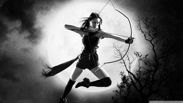 Woman costume bow arrow full free wallpaper for desktop - medium preview image