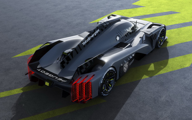 Futuristic racecar greenyellow line blackwhite free wallpaper for desktop - medium preview image