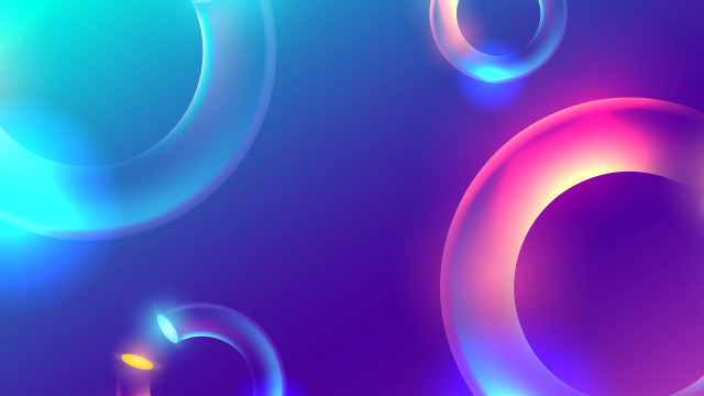 Blue pink background circles bubbles free wallpaper for desktop - medium preview image