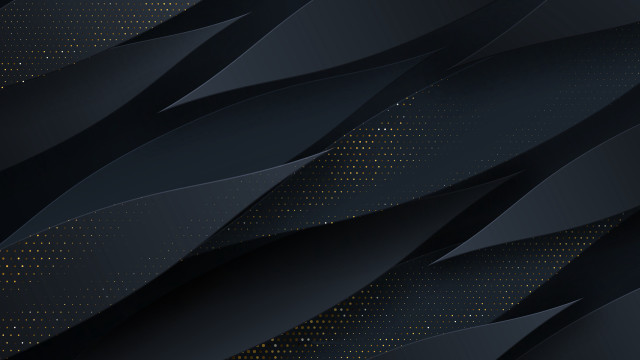 Black gold abstract wavy dots free wallpaper for desktop - medium preview image