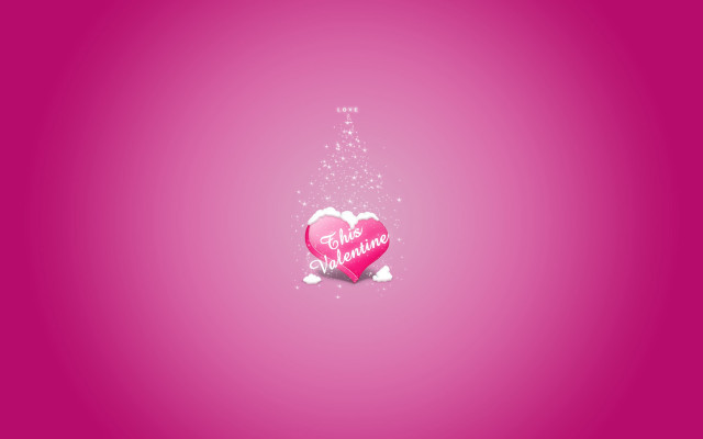 Pink heart message star digital free wallpaper for desktop - medium preview image