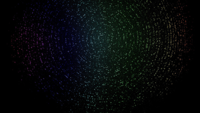 Hologram chromaticaberration starrysky cityscape night free wallpaper for desktop - medium preview image