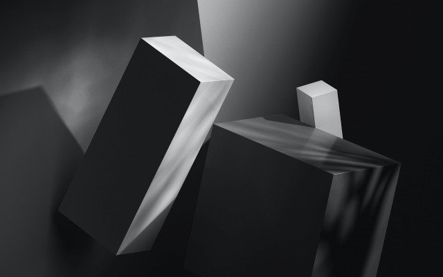 Black white sculpture shadow abstract free wallpaper for desktop - medium preview image
