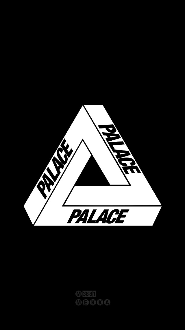 Black white logo triangle palace free wallpaper for mobile - medium preview image