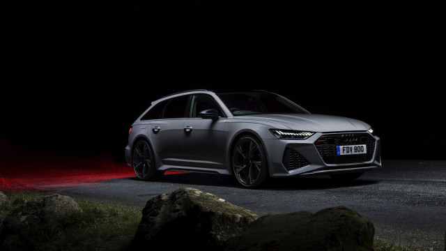 Silver car night road red #2 free wallpaper for desktop - medium preview image