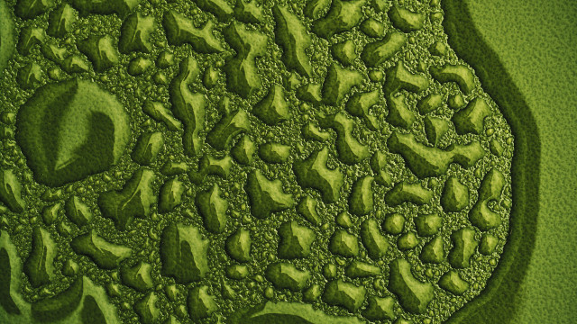 Green water drops kinetic pointillism free wallpaper for desktop - medium preview image