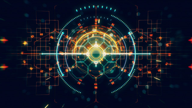 Colorful abstract circular design cross free wallpaper for desktop - medium preview image