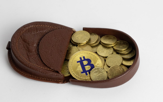 Brown leather coins bitcoin 3d free wallpaper for desktop - medium preview image