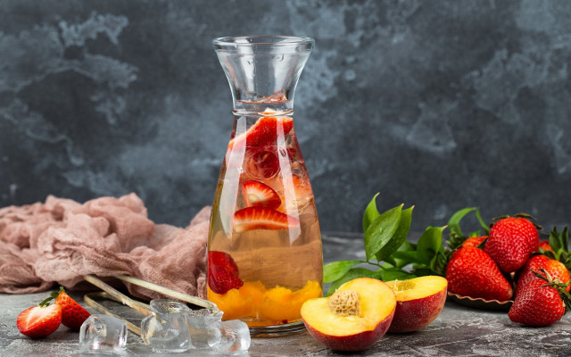Liquid pitcher sliced fruit ice free wallpaper for desktop - medium preview image