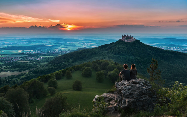 Castle hill sunset rock city free wallpaper for desktop - medium preview image