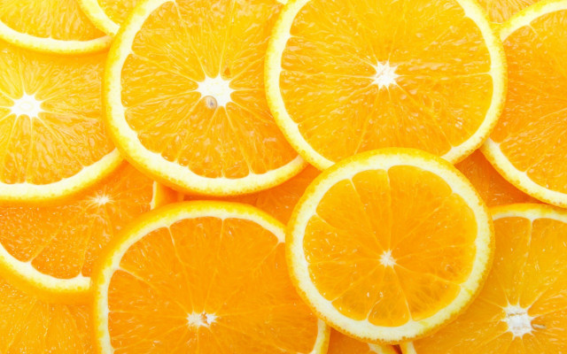 Oranges cut in half pattern free wallpaper for desktop - medium preview image