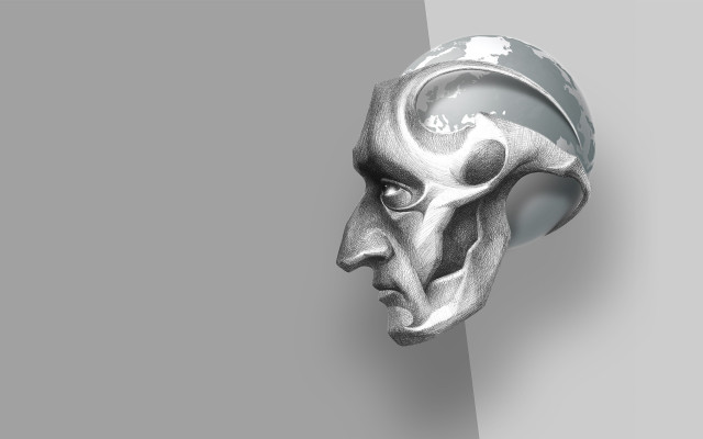 White mask gray background haeckel free wallpaper for desktop - medium preview image
