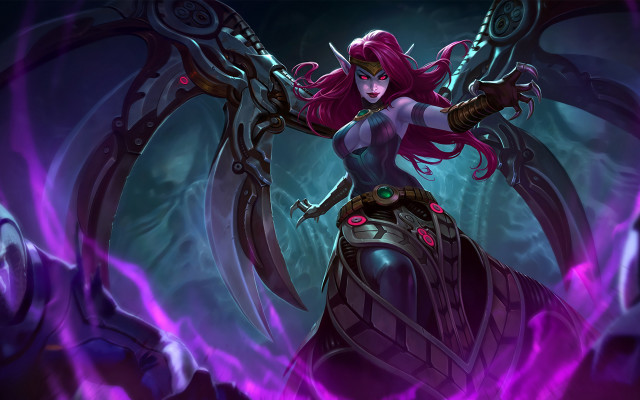 Woman sword purple dress flames free wallpaper for desktop - medium preview image