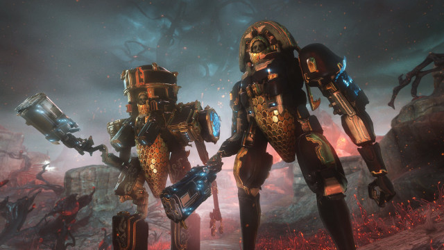 Sci fi armor planet galaxy free wallpaper for desktop - medium preview image