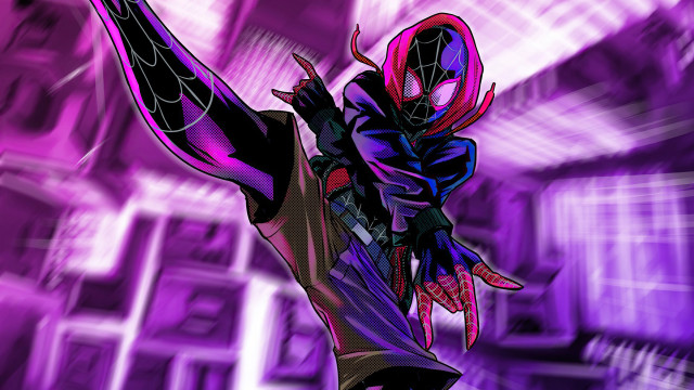 Purple hooded jacket fire blurry free wallpaper for desktop - medium preview image